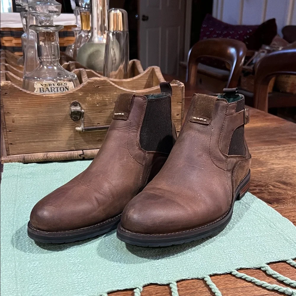 Stacy Adams Oscar Buckle Chelsea Leather and Suede Boots